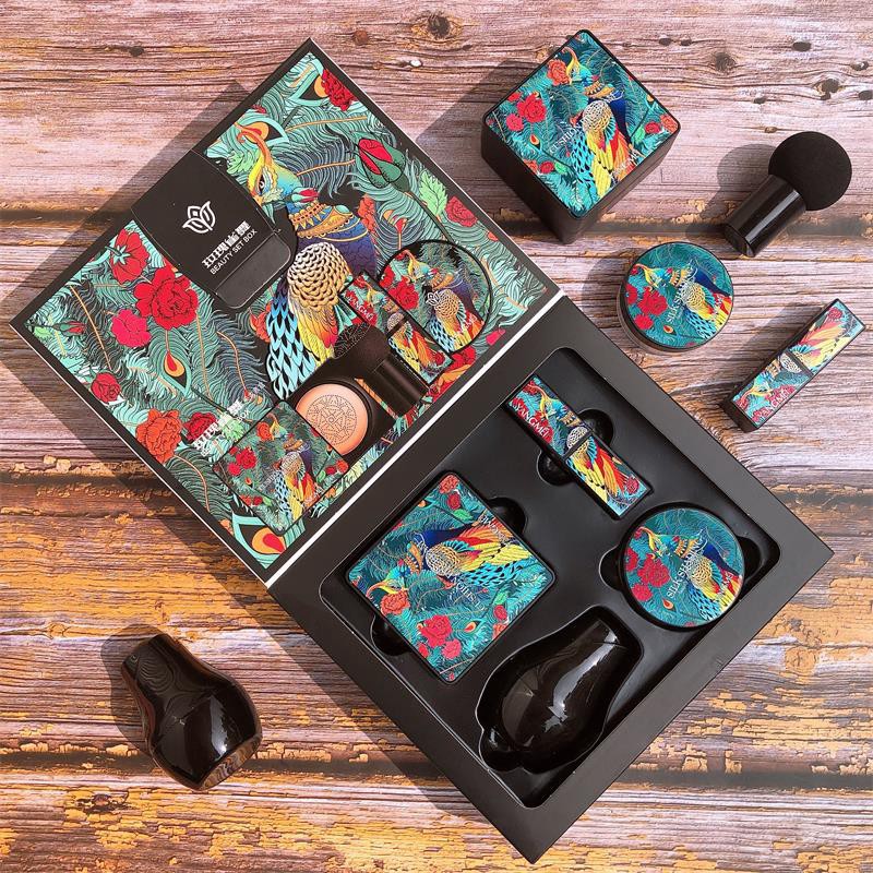 tuan078 Bộ Trang Điểm 4 Món Gồm Phấn Nước + Phấn Phủ Bột + Son Thỏi + Cọ Chấm Yangmei Peacock Dance Cao Cấp tuan078 | BigBuy360 - bigbuy360.vn