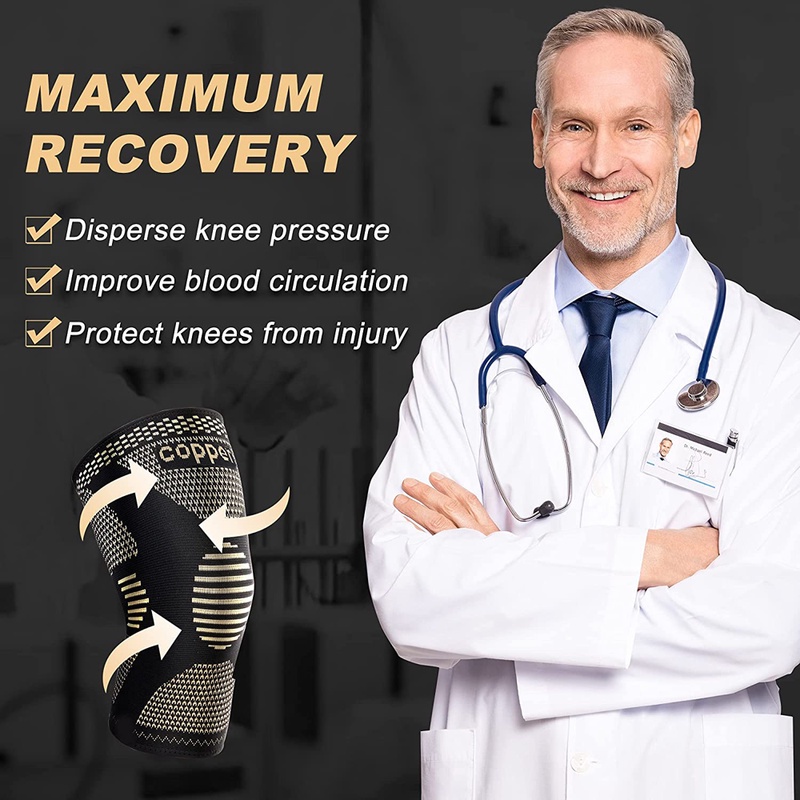 Băng Quấn Bảo Vệ Đầu Gối / Đầu Gối Bằng Đồng Chuyên Nghiệp Hỗ Trợ Giảm Đau Khớp / Thể Thao
