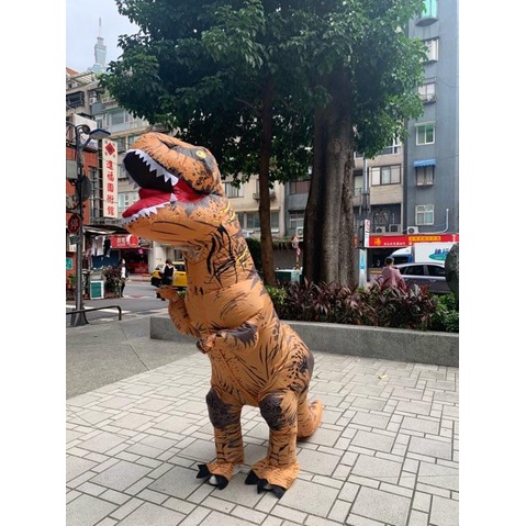 Trang phục hóa trang khủng long hoạt hình T-Rex bơm hơi dễ thương