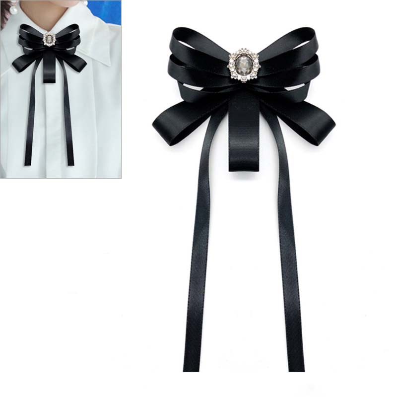 Cài Áo Hình Nơ Đính Đá Sang Trọng Cho Nữ