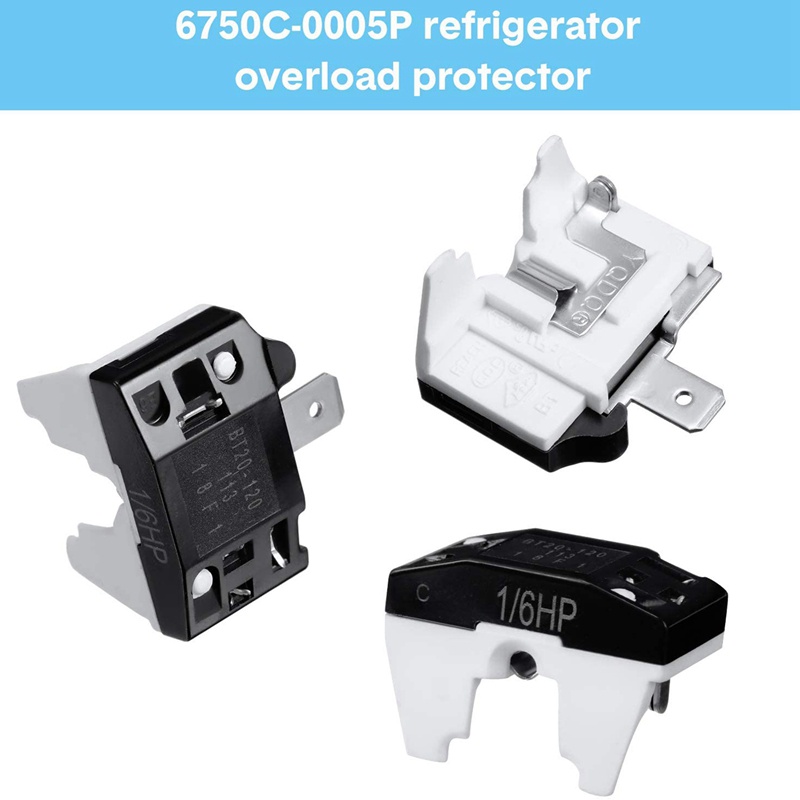 Rơ le khởi động QP2- 4.7 PTC 1 chân và 6750C- 0005P cho tủ lạnh