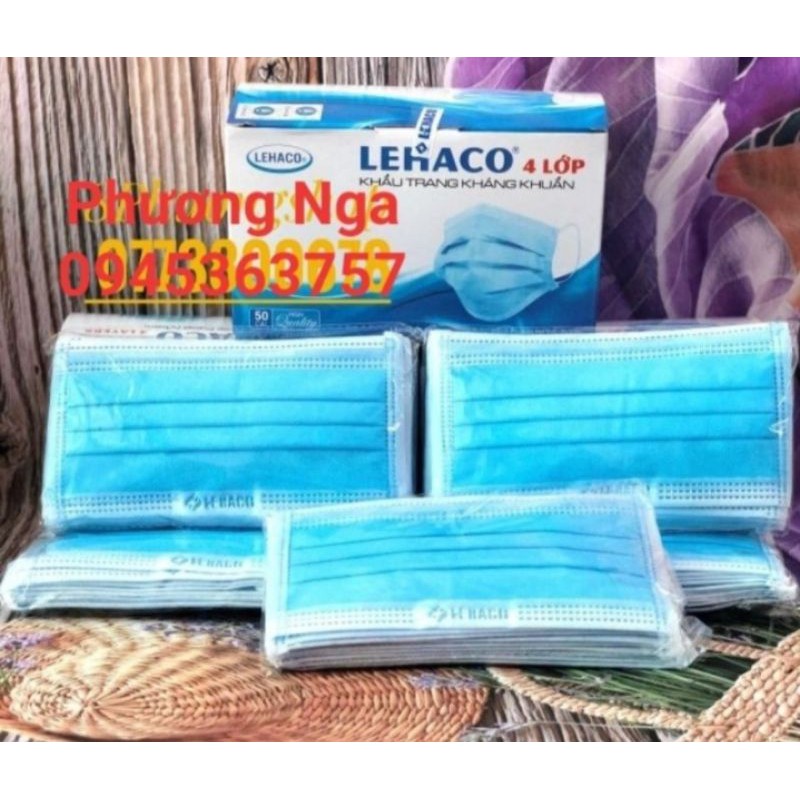 khẩu trang Lehaco 4 lớp hàng công ty chính hãng (có bốn màu xanh ,trắng ,xám ,hồng) | BigBuy360 - bigbuy360.vn