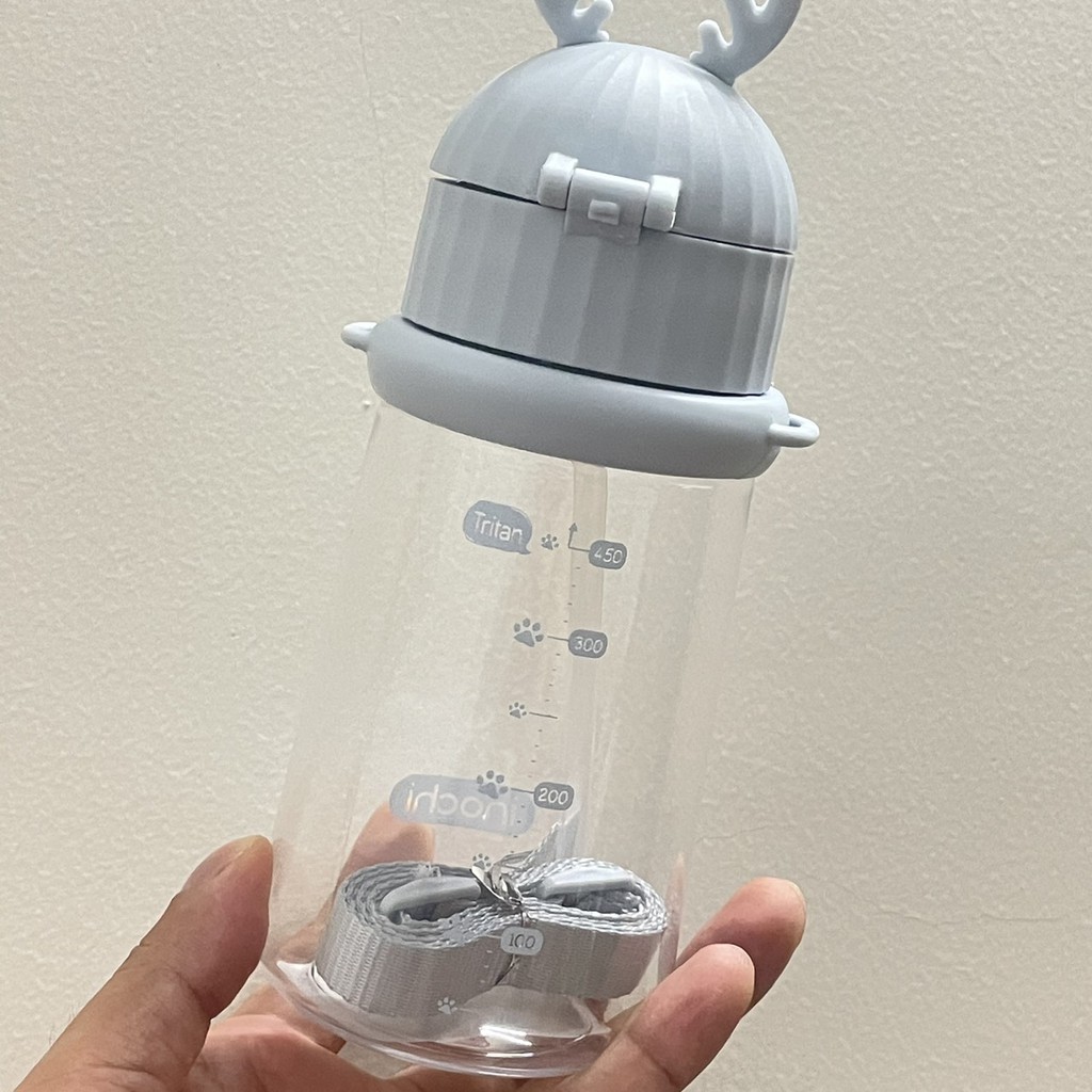 BÌnh Nước Cho Bé Có Vòi Hút Goky Rudy 450ml - Inochi