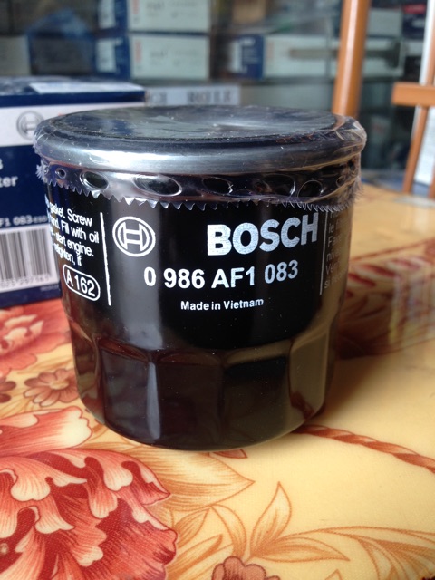 Lọc nhớt Bosch cho DW Lacetti, Captiva máy xăng, Gentra, Nubira, Lanos, Vivant, ... 0986AF1083