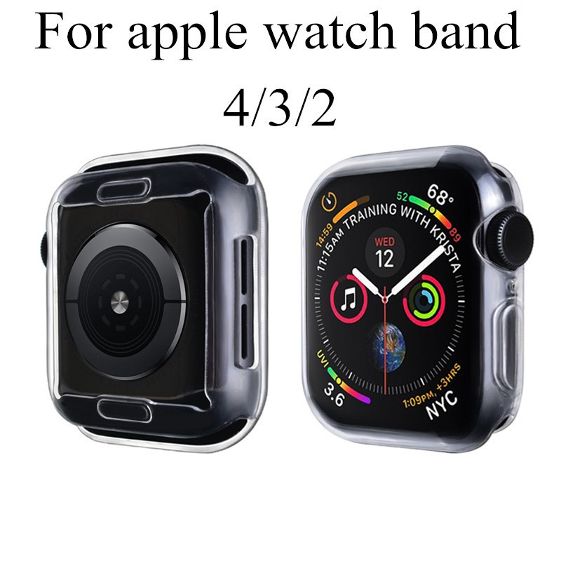 Vỏ Tpu Trong Suốt Bảo Vệ Màn Hình Đồng Hồ Apple Watch 4 3 2 1 360 42mm 40mm 44mm