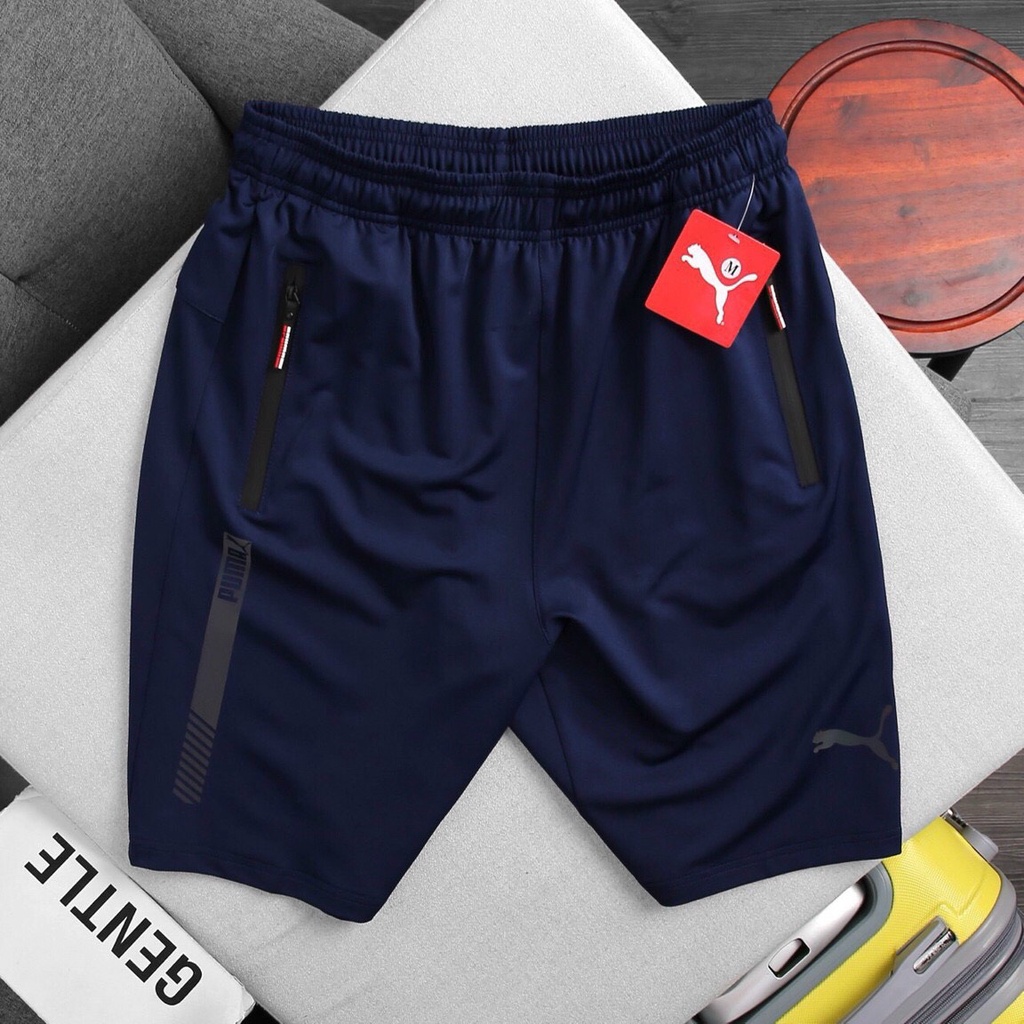 Quần Short Thể Thao Tập Gym Chạy Bộ Nam Thun Nỉ Logo Thêu Siêu Mát Cực Bền