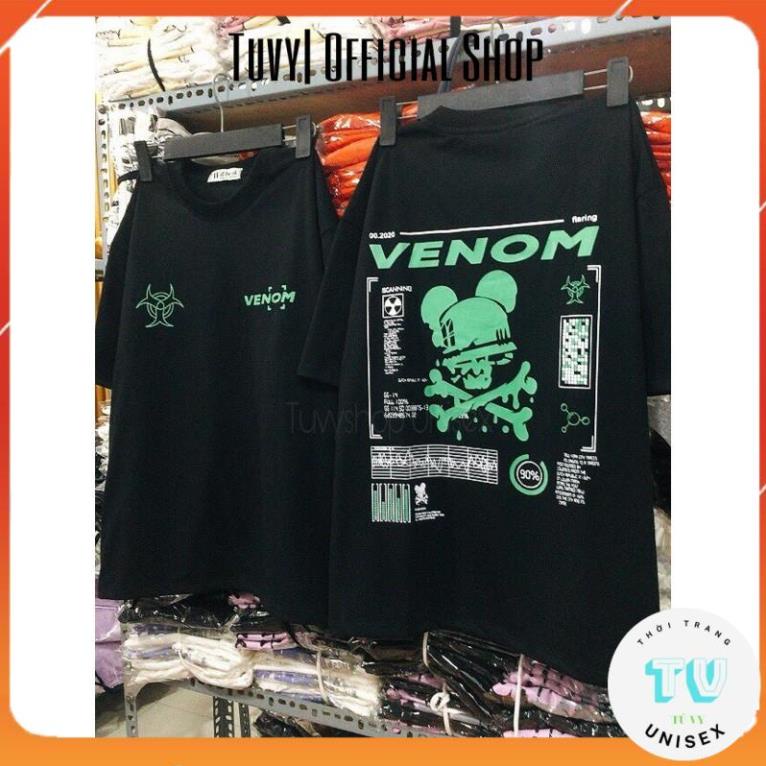 Áo phông nữ TUVYSHOP Áo thun cotton hút mồ hôi in hình emon màu đen 4 size M L XL XXL
