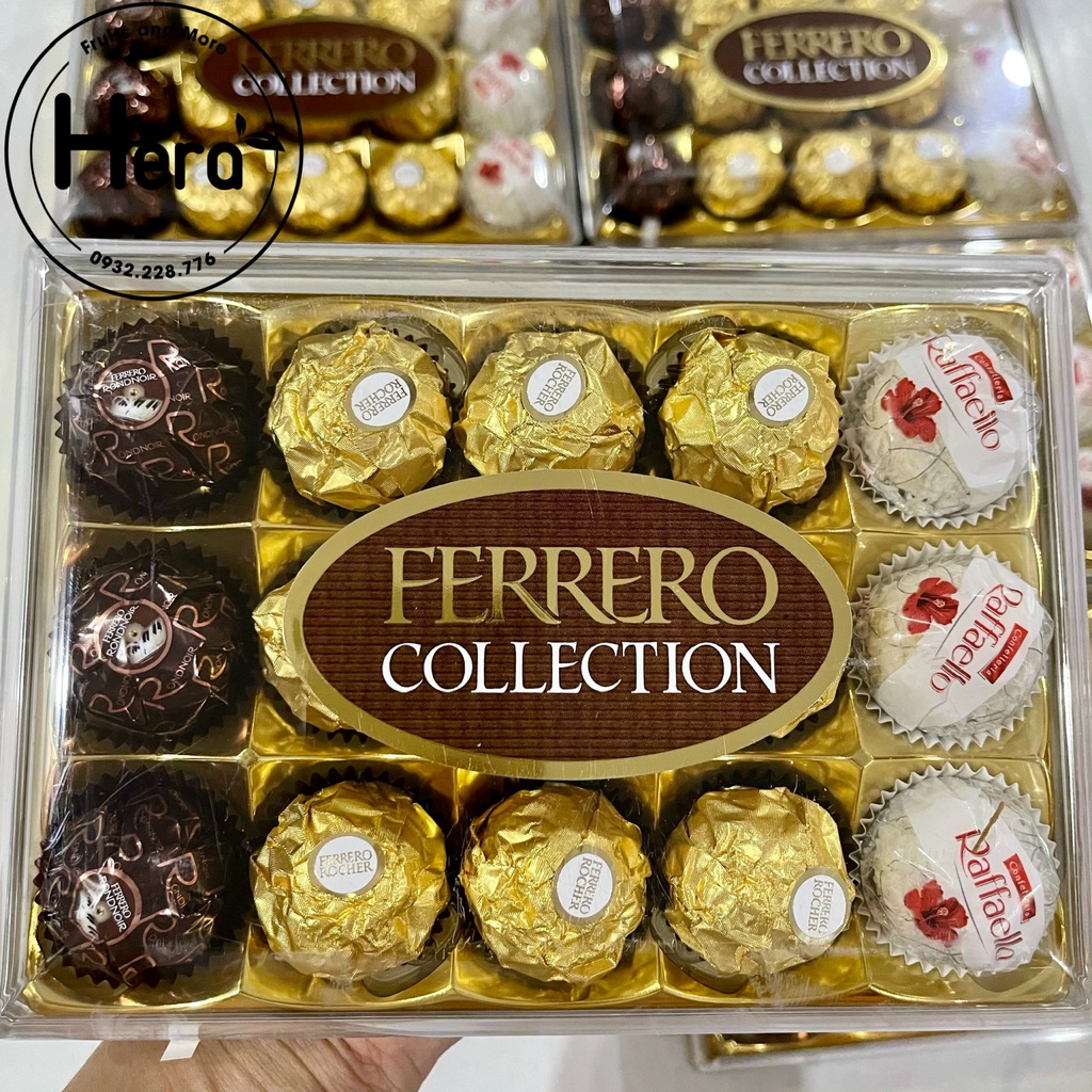 Socola Rocher thập cẩm 3 màu (hộp 15 viên)