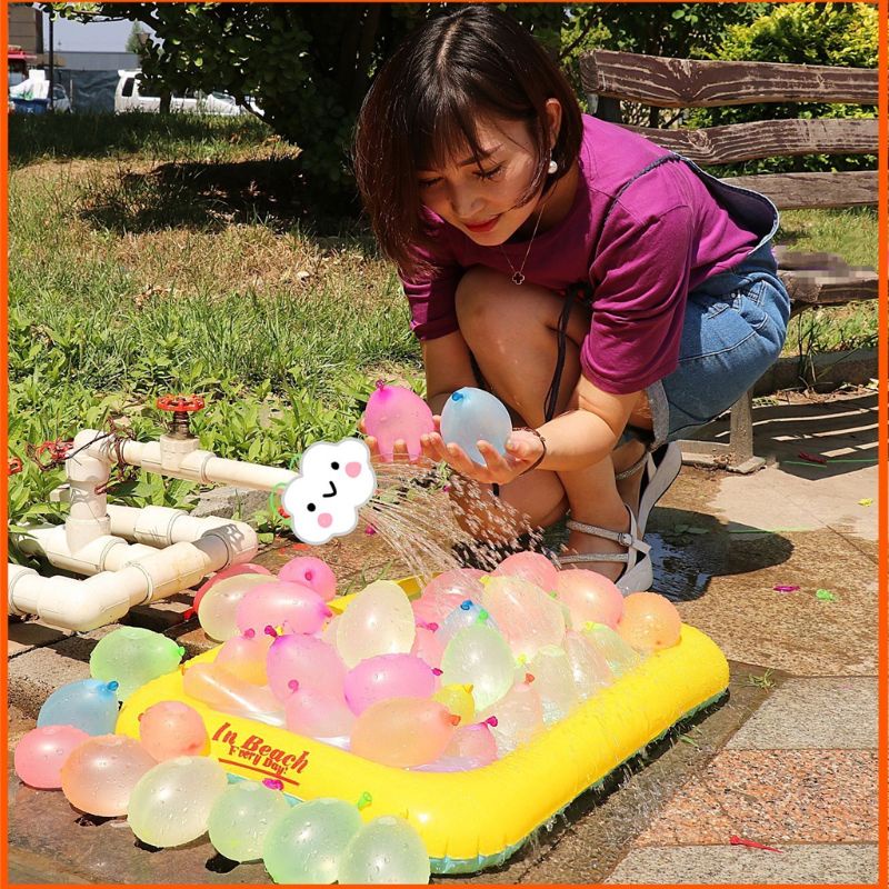 Set 500 Bong Bóng Nước + 1 Vòi Bơm Bong Bóng Cho Tiệc Bãi Biển/ Bãi Biển