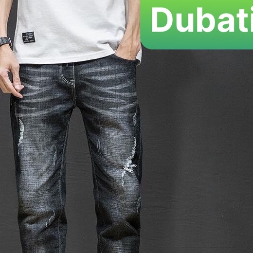 QUẦN JOGGER JEAN NAM ĐEN XÁM CHẤT CO GIÃN WASH TÚM GỐI SÀNH ĐIỆU- DB 0535- DUBATI FASHION