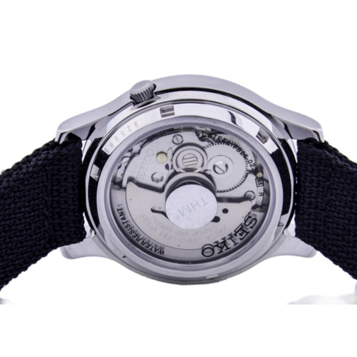 Đồng Hồ Nam Seiko 5 quân đội SNK809K2S - Máy cơ - Dây Nato Đen - Mặt Đen , chống nước , bảo hành chính hãng