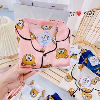 Bộ lụa gấu nâu cho bé