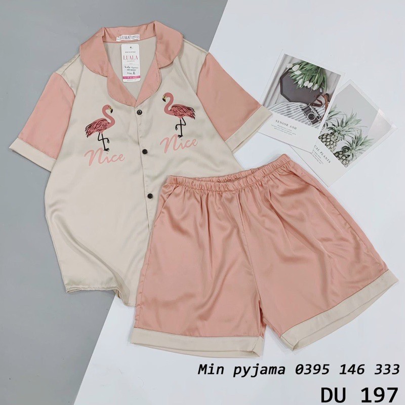Đồ Ngủ Pijama Quần cộc tay ngắn , Siêu Xinh, LỤA SATIN MỀM MÁT - Đồ bộ mặc nhà siêu mát | BigBuy360 - bigbuy360.vn