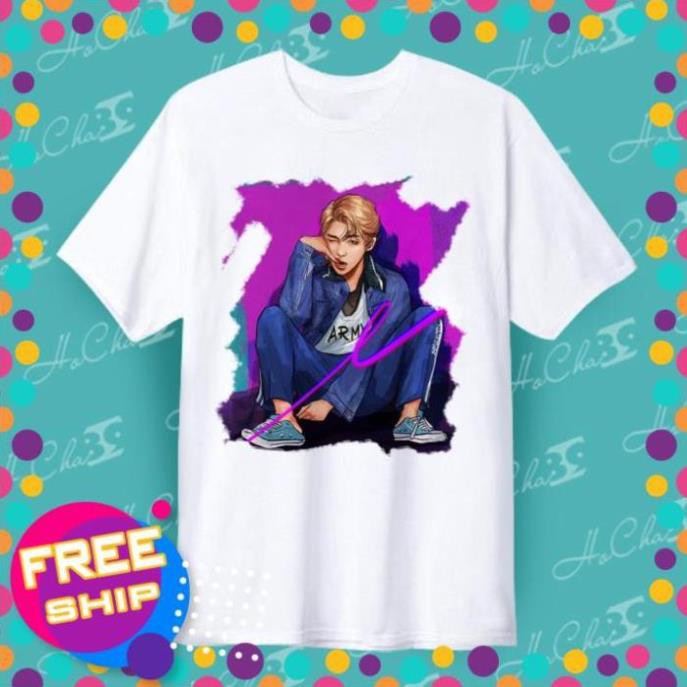 ÁO THUN ĐẸP🔥HOT🔥  Áo BTS | 7 Thành viên Kpop BTS Korea - May Dây Cổ Cao Cấp