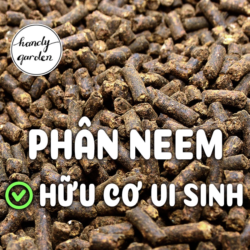 Phân NEEM hữu cơ vi sinh viên nén tan chậm Neemeko Terra Neem Plus ngừa tuyến trùng, bón Lan, hoa kiểng sen đá, rau sạch