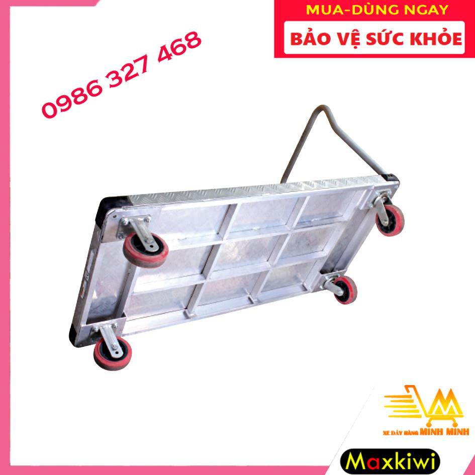 [FreeShip - Hàng Cao Cấp] Bánh Xe Đẩy Công Nghiệp, Xe Đẩy Hàng 4 Bánh 500kg Maxkiwi