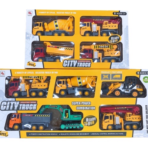 Bộ Đồ Chơi Combo 6 Xe Công Trình Xây Dựng Đồ Chơi Kích Thích Sự Sáng Tạo Của Bé