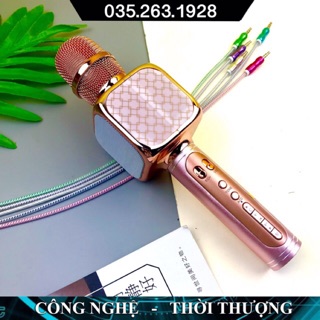 Mic karaoke không dây kèm loa bluetooth ys69 đa năng điều chỉnh được giọng nói, âm thanh hay