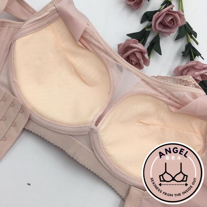 Áo ngực bigsize không gọng cup B, Áo lót ren Thái lan Anny 967 bản dây 4 móc size 34-42