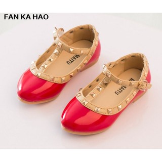Giày búp bê đinh đỏ size nhỏ 21,22,23,24,25