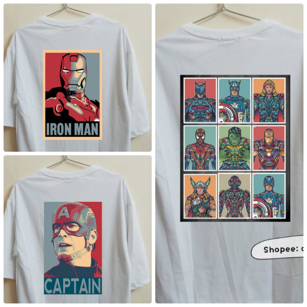 [NHIỀU MẪU - CÓ SIZE] Áo tay lửng Marvel Avengers End Game Iron Man Captain America unisex