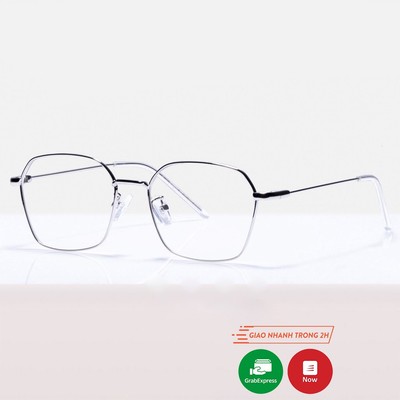 Gọng kính cận nam nữ chất liệu kim loại mắt đa giác thanh mảnh 282308