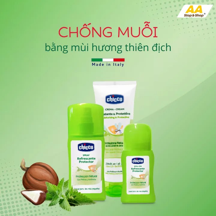 Xịt/Lăn/Kem chống muỗi CHICCO (Ý)