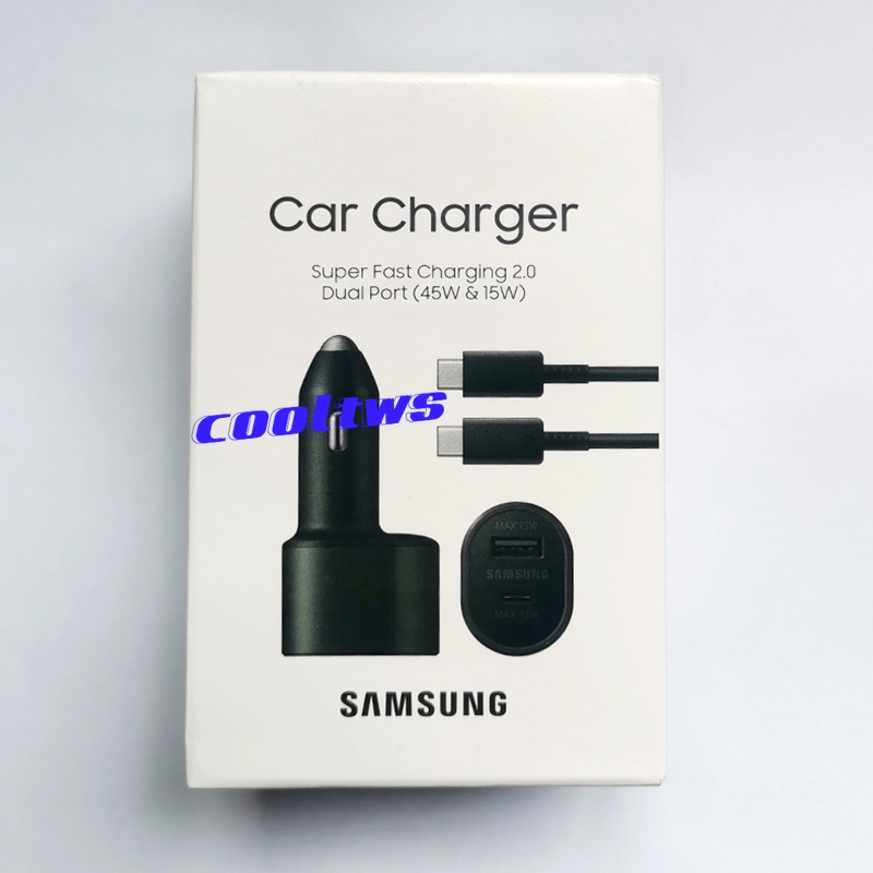 SAMSUNG Củ Sạc Nhanh 45W + 15W Cổng Đôi PD QC Cho Galaxy S22 S21Plus S9 S10 + Note20