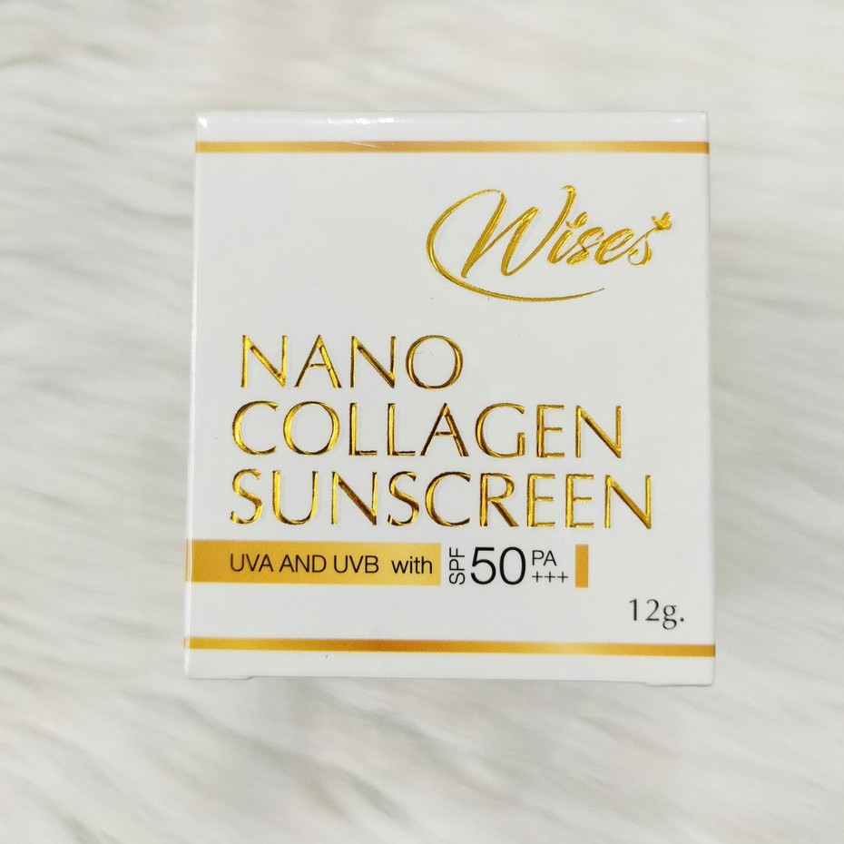 Kem Chống Nắng Che Khuyết Điểm WISE Nano Collagen Sunscreen 12g