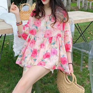 Áo hoa babydoll