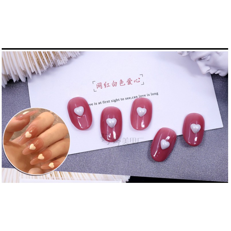 Charm nửa hình tim độc đáo xinh xắn