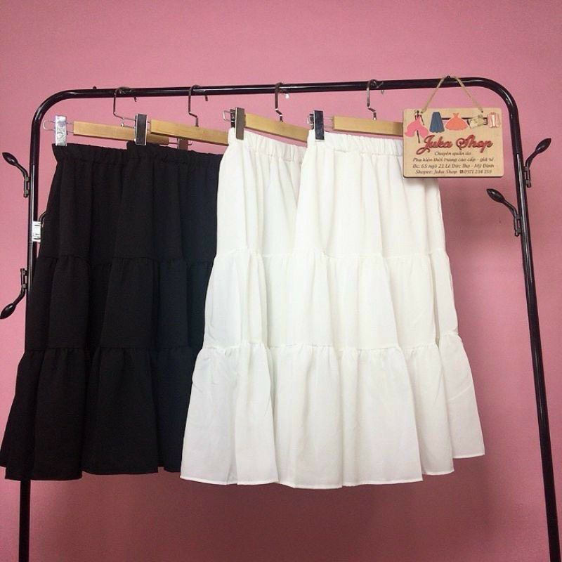 chân váy voan dài có ngấn siêu cute | BigBuy360 - bigbuy360.vn