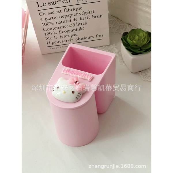 Kệ bàn chải kèm ly hít nam châm Hello Kitty - Doremon