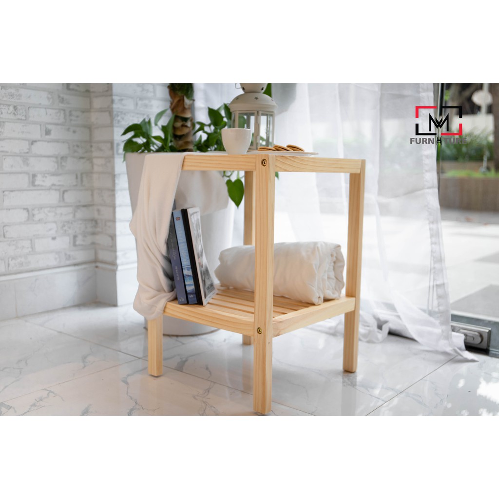 KỆ KÍNH ĐẦU GIƯỜNG - KỆ GỖ TRANG TRÍ - GLASS SHELF - NATURAL | BigBuy360 - bigbuy360.vn