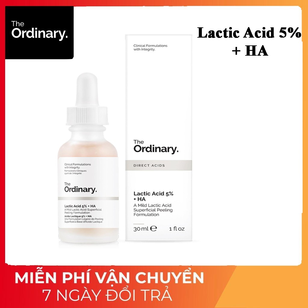 Serum The ordinary Lactic Acid 5% + HA Làm Sáng Và Đều Màu Da
