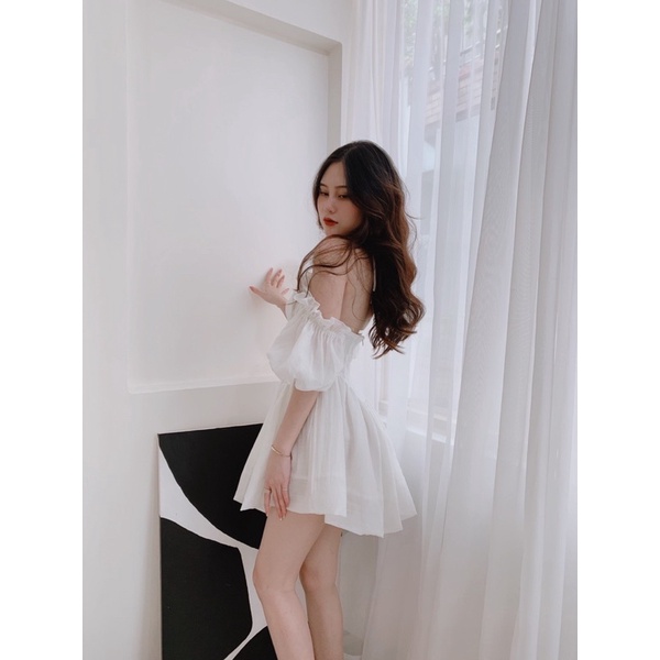 Váy trắng trễ vai bồng bềnh AGUJA LOLIA DRESS