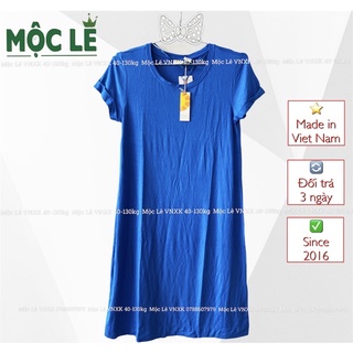 (50-100kg) Đầm suông đen trơn vnxk co dãn nhiều thun lạnh,plus size loose dress