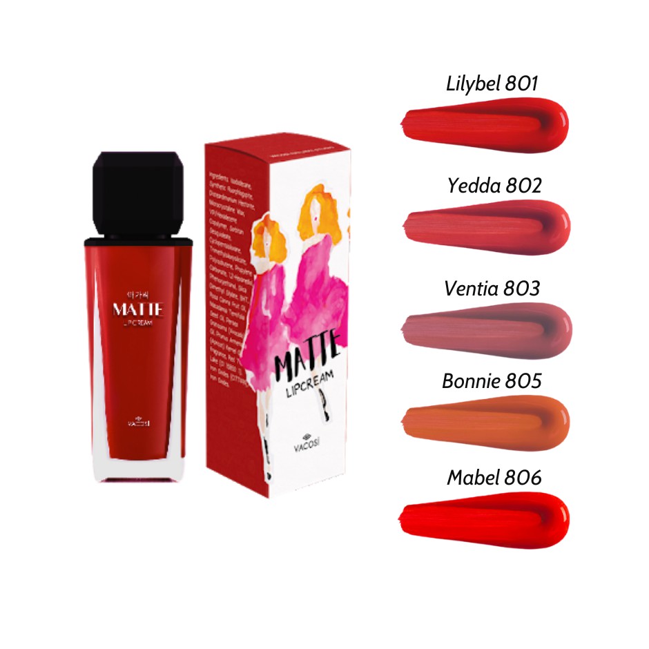 Son kem Vacosi Matte lipcream mịn môi Hàn Quốc