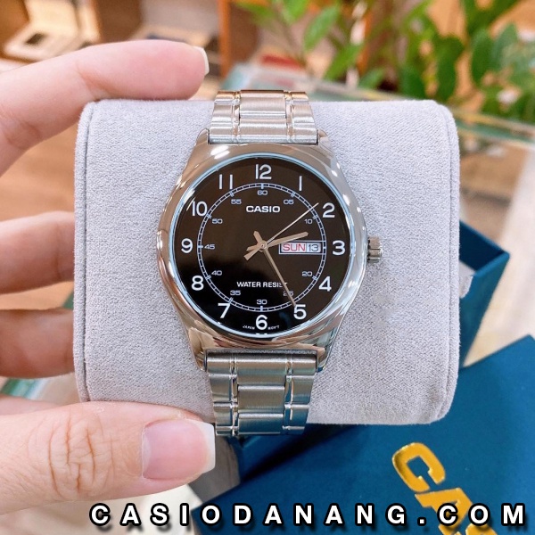 Đồng hồ nam dây kim loại Casio Standard chính hãng Anh Khuê MTP-V006D-1B2UDF (38mm)