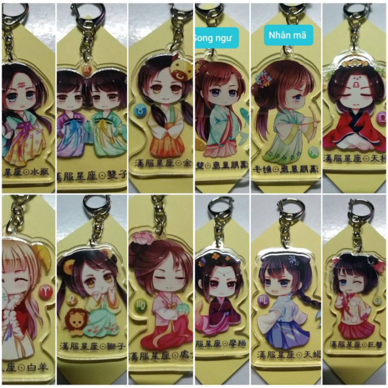 móc khóa 12 cung hoàng đạo