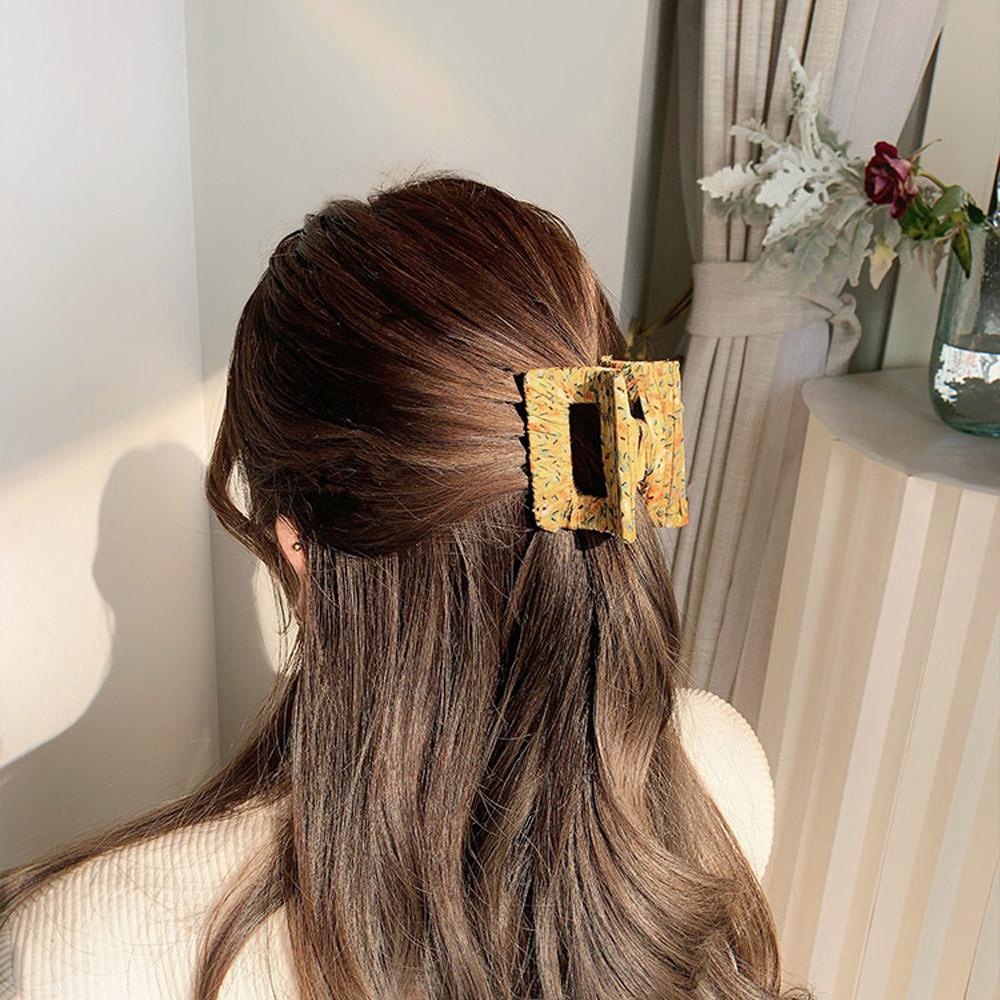 Kẹp Tóc Cá Mập Hình Vuông Lớn Lấp Lánh Cho Nữ