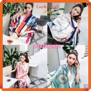Khăn Choàng Cổ Đa Năng Tơ Mượt Khổ Lớn 180*95cm - Hàng Nhập Quảng Châu - Lucky Girl shop
