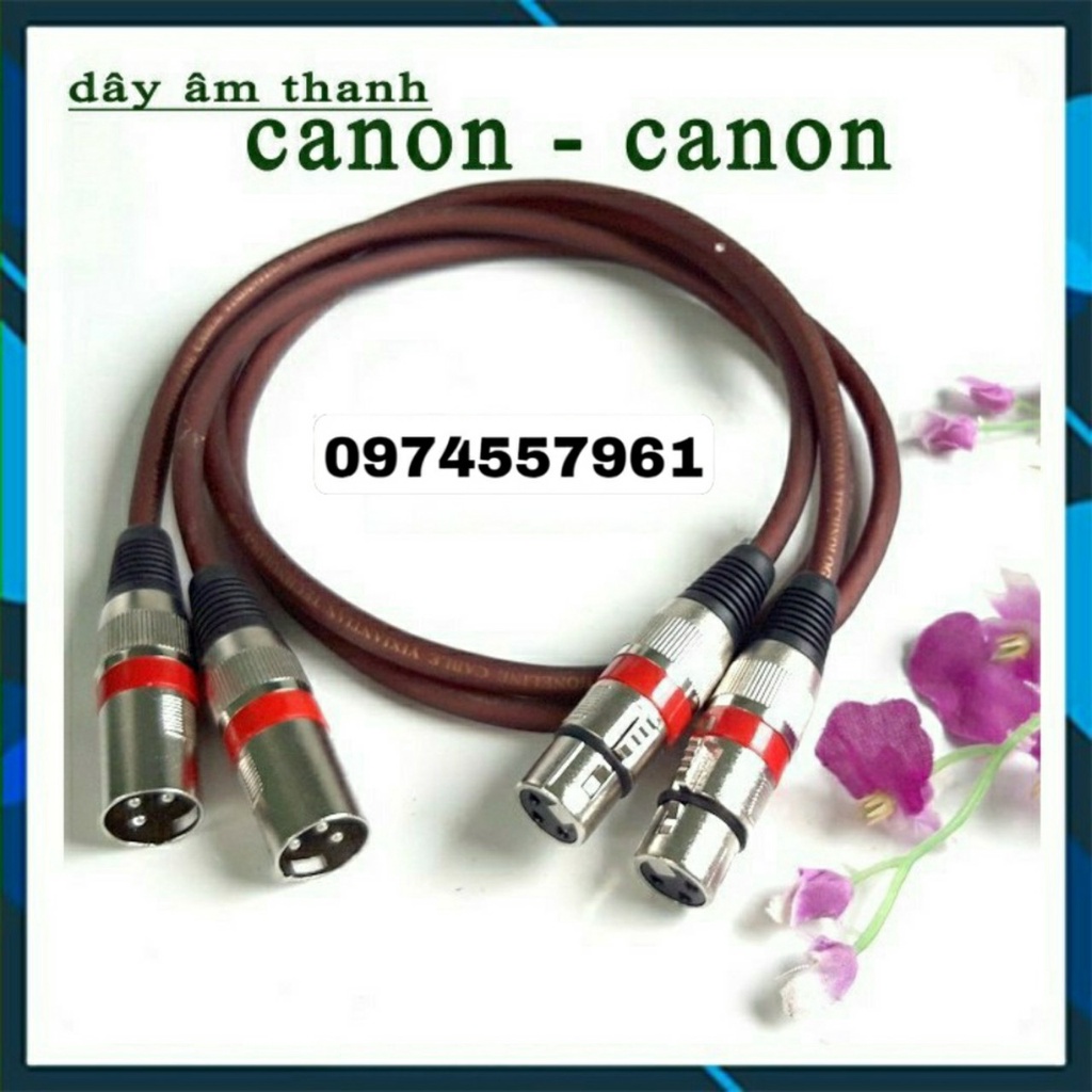 2 dây canon Nhật 2 đầu đực cái 3 chân loại 80cm .