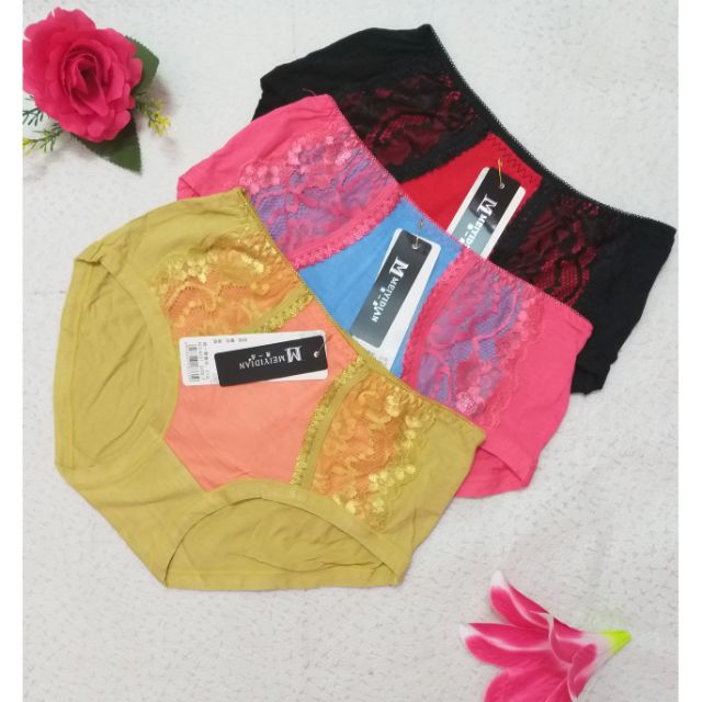 Quần lót cotton phối ren BIGSIZE (50-60 ký)