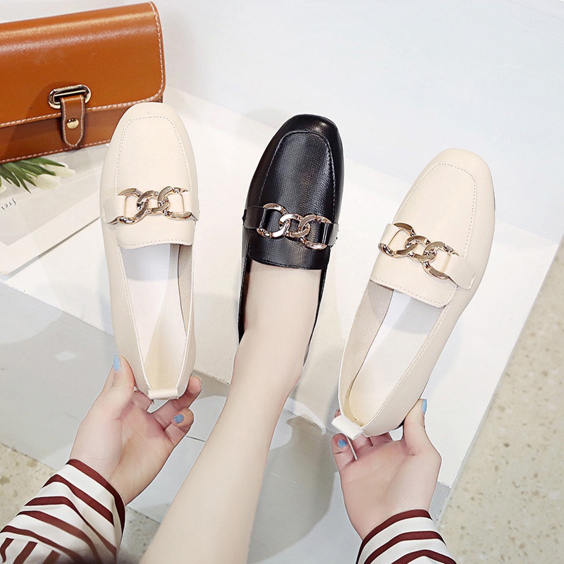 Giày lười IELGY thiết kế tinh tế thời trang Anh Quốc cổ điển cho nữ