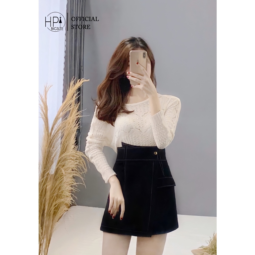 Quần Váy Công Sở Dáng A Nữ Kiểu Cách Hai Màu Đen Trắng HP TT-HOT, MSF 680