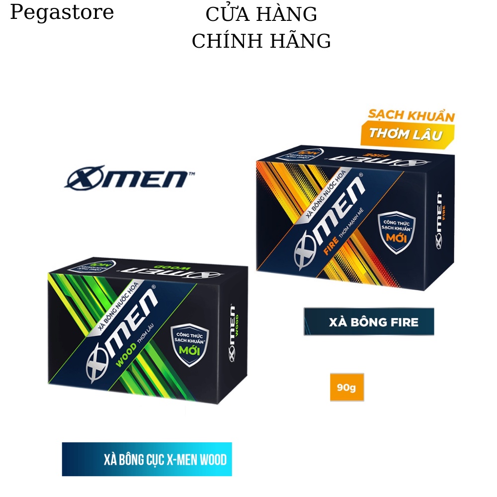 Xà bông cục X men Wood Sport / Fire Active - Xà phòng tắm nam Xmen 90g