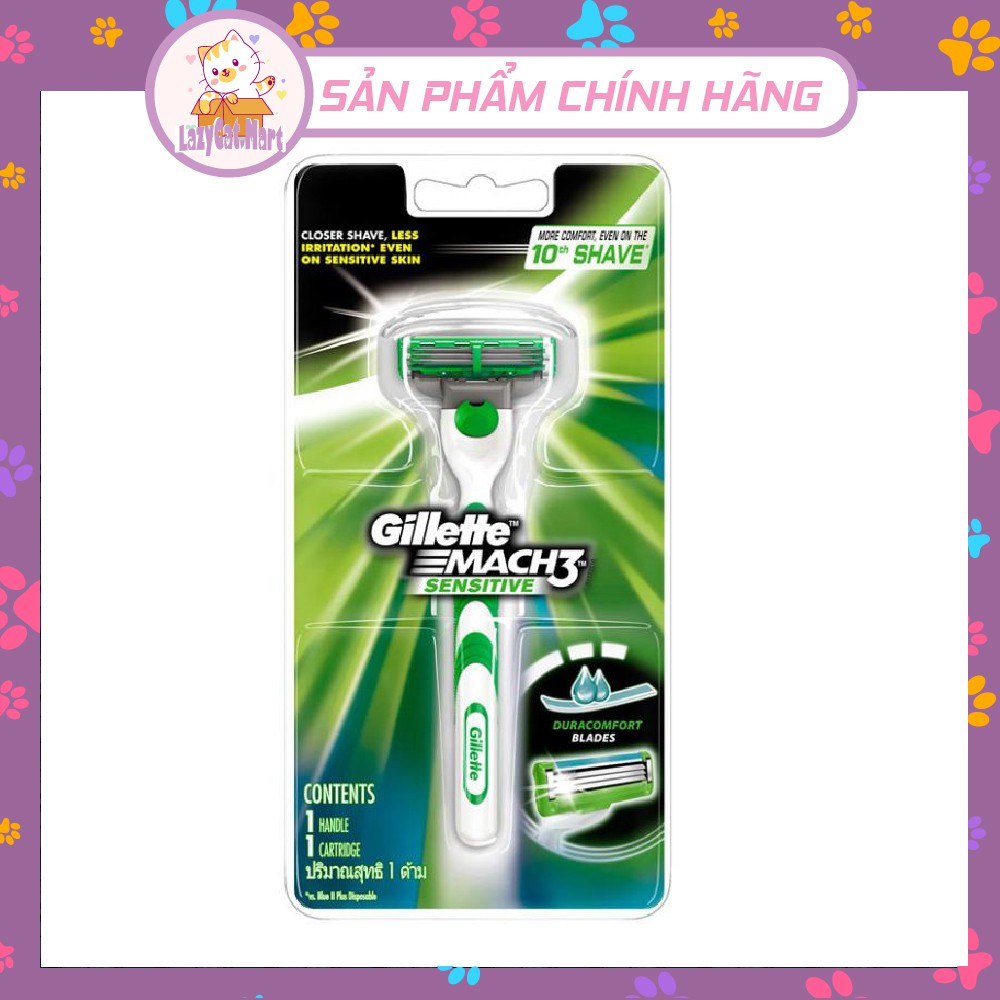 Dao Cạo Râu 3 Lưỡi Gillette Mach3 Sensitive