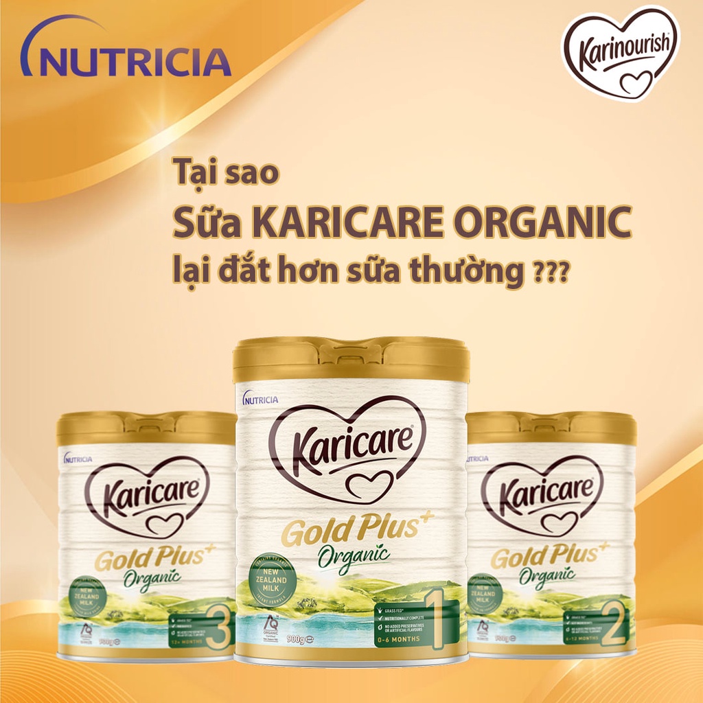 Sữa hữu cơ Karicare organic gold plus số 2 của Úc loại 900 gram