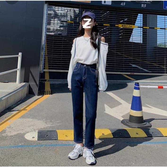 Quần jean bò ống rộng suông xuông nữ jeans cạp cao phong cách Hàn Quốc sành điệu style năm 2022 HoHaJean22 | BigBuy360 - bigbuy360.vn